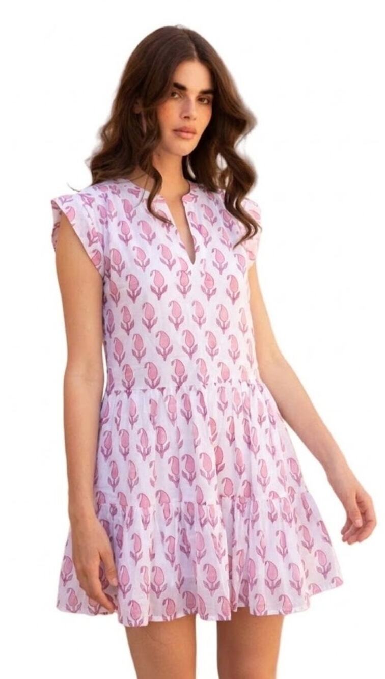 OLIPHANT Roll Sleeve Mini Dress Size L NWT